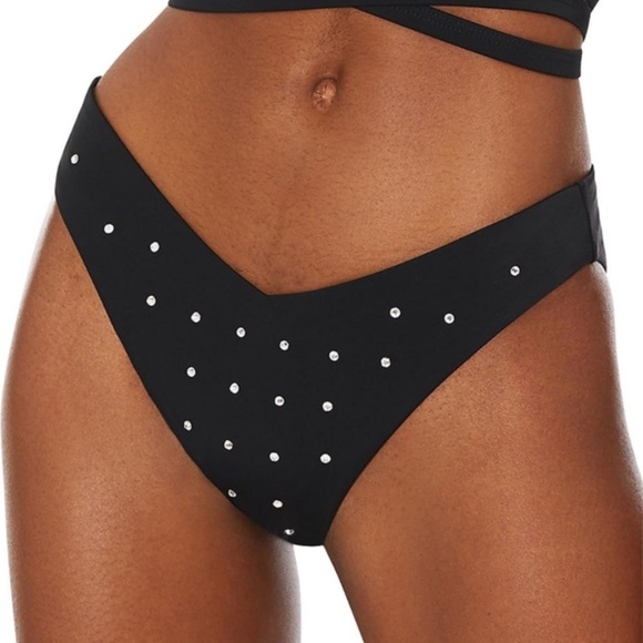 New! Beach Riot Vanessa Crystal Bottom in Black 3768 - Picture 7 of 8